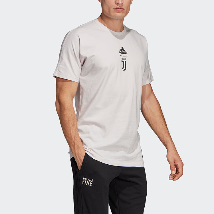 adidas JUVE SSP Tee Juventus Soccer/Football Sports Round Neck Short Sleeve Silver DP3925