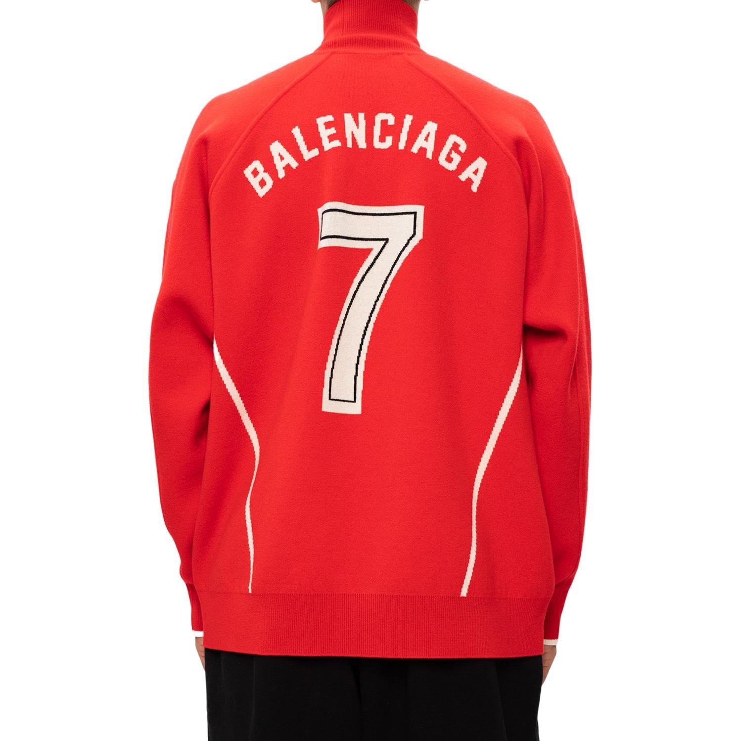 Balenciaga Soccer Knitted Jumper 'Red' 641799T41106540