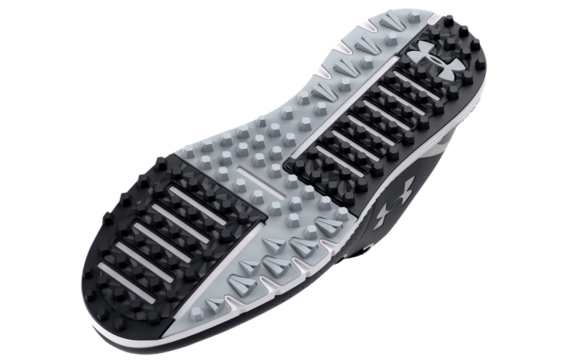 Under Armour HOVR Fade 2 Spikeless Golf 2E Wide 'Black Metallic Silver' 3026404-001