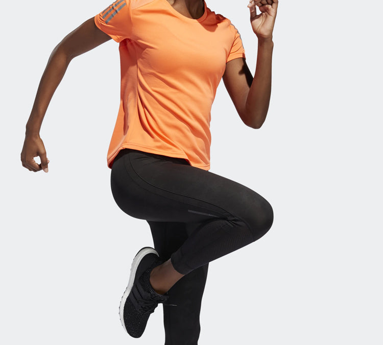 (WMNS) adidas Own The Run Tee Sports Short Sleeve Orange DZ2264