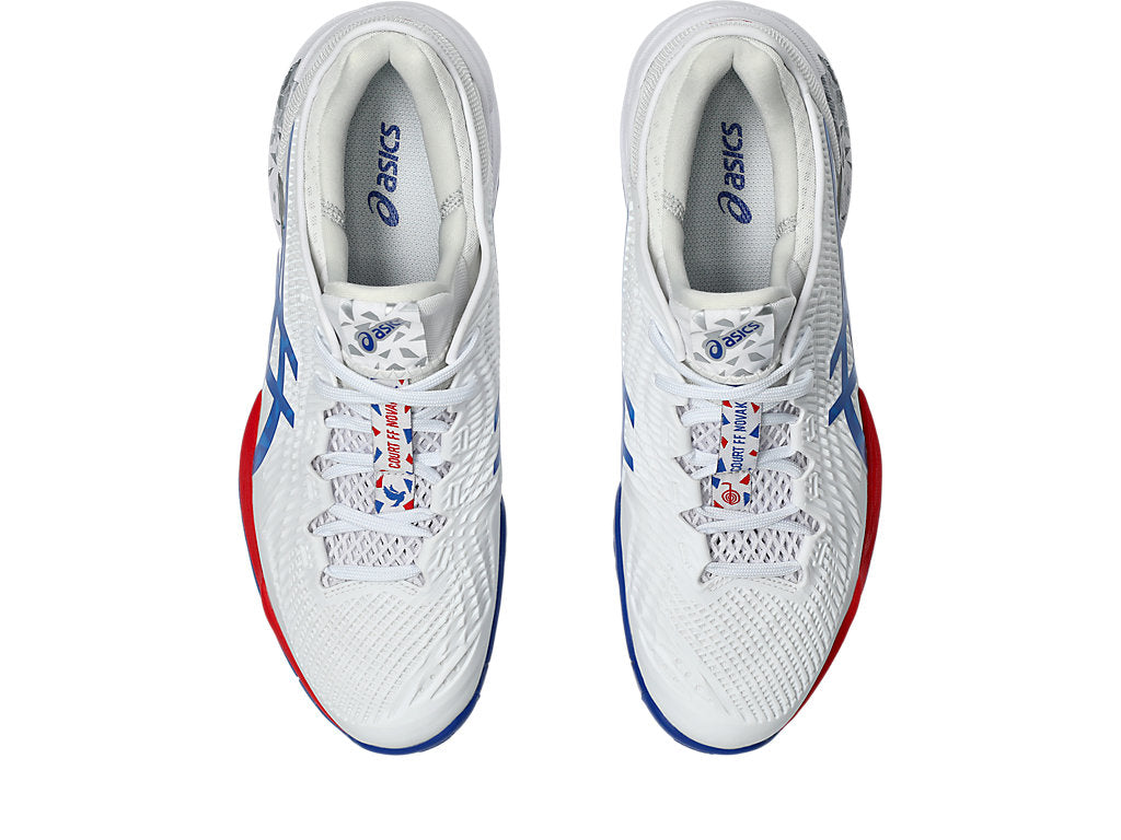ASICS Court FF 3 Novak 'White Blue Red' 1041A480-100