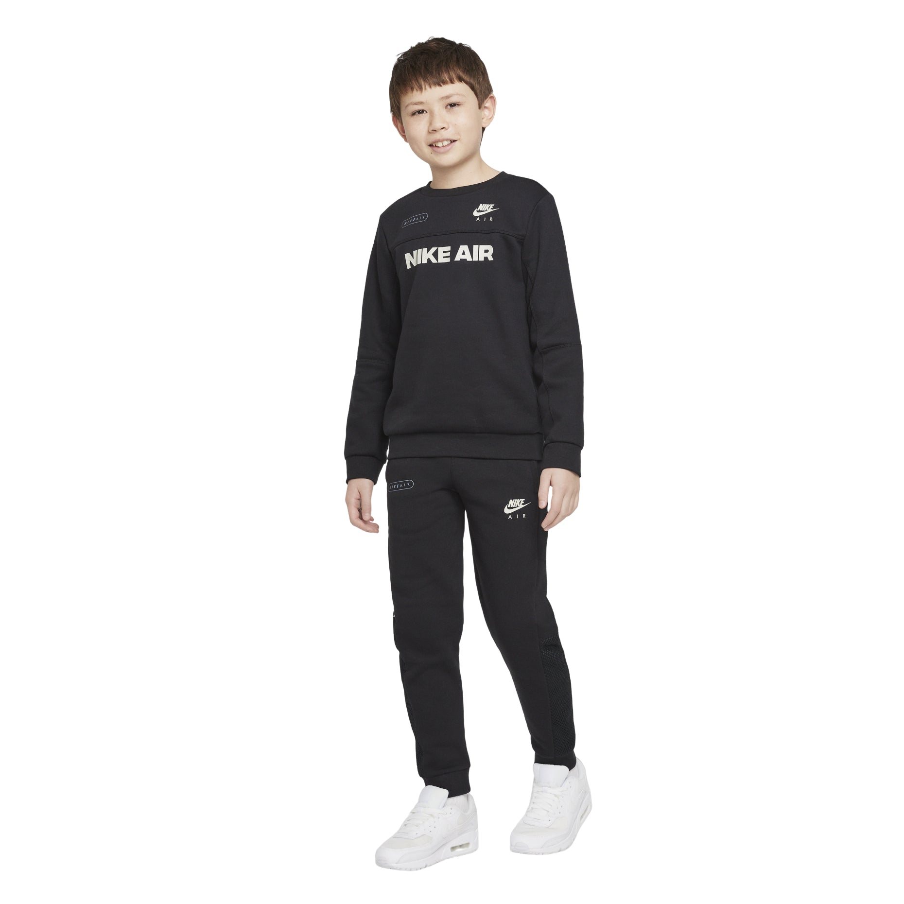 (GS) Nike Reflective Logo Printing Bundle Feet Sports Pants/Trousers/Joggers Boy Black DM8113-010