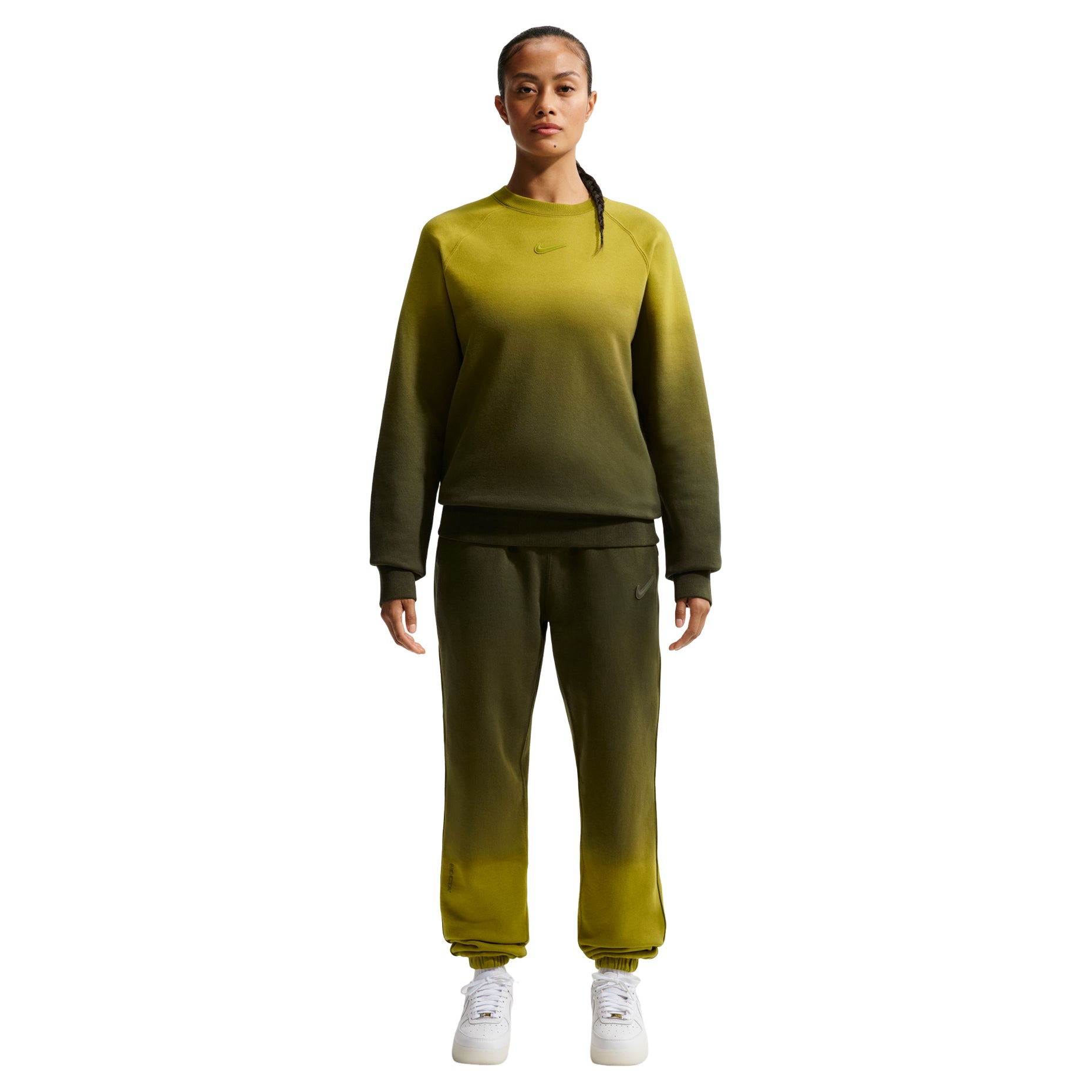 Nike NOCTA Fleece CS Crew 'Moss Medium Olive' HJ6338-390