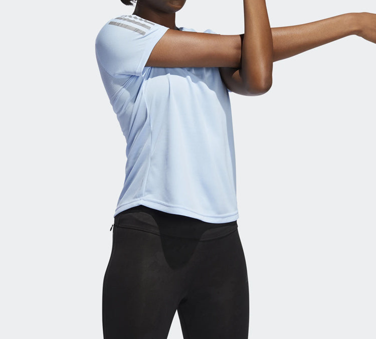 (WMNS) adidas Own The Run Tee Sports Short Sleeve Light Blue DZ2268