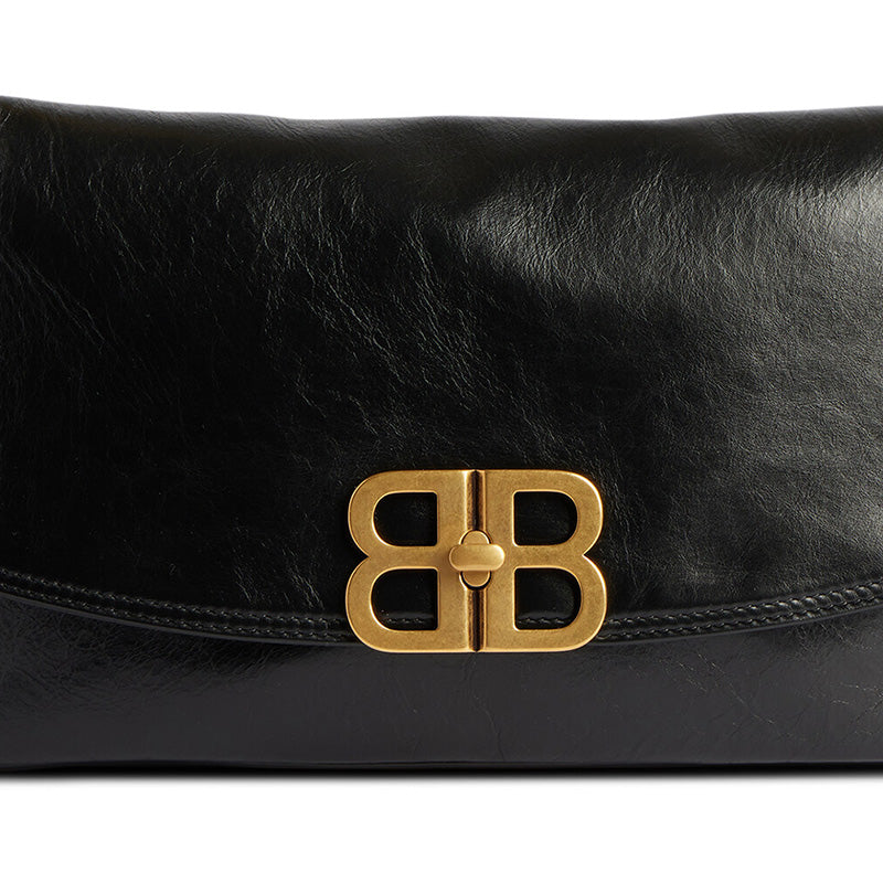 (WMNS) Balenciaga Bb Soft Medium Flap Bag 'Black' 7485962AAIZ1000
