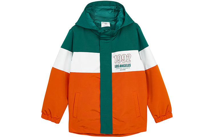 (GS) Skechers Patchwork Letter Hooded 3-In-1 Windbreaker Jacket 'Multi-Color' L321K147