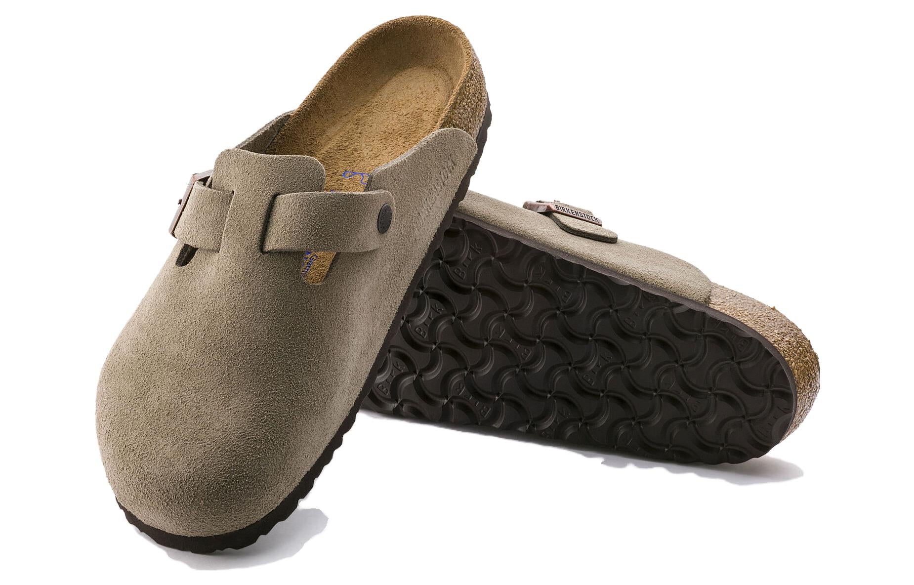 Birkenstock Boston Soft Footbed Suede Wide 'Taupe' 0560771