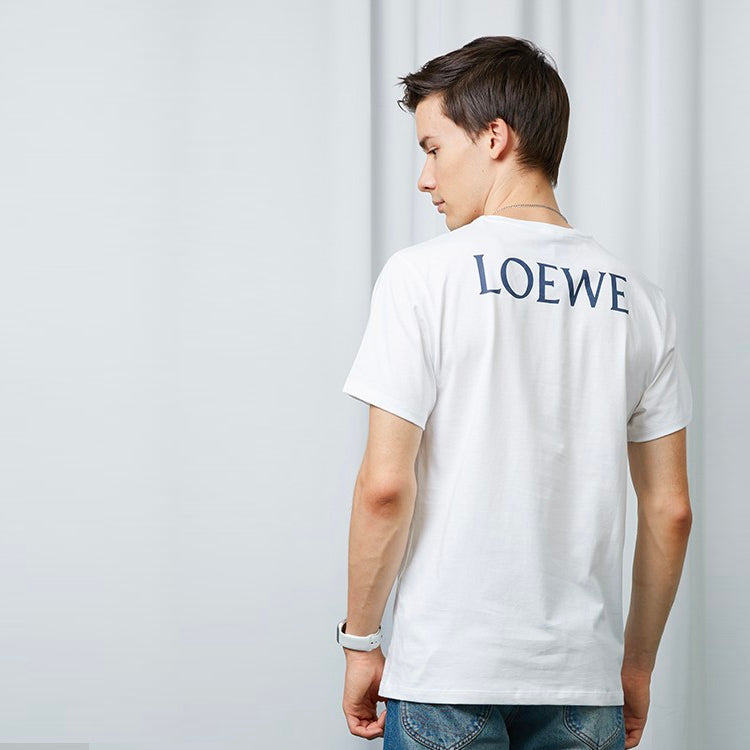 Men's LOEWE AW19 Painting Short Sleeve White H6299720SI