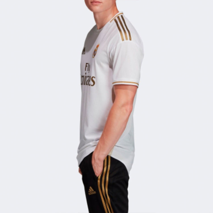 adidas real Madrid 19-20 Season Player Edition Home Alphabet Logo Stripe Sports Soccer/Football Short Sleeve Jersey White DW4436