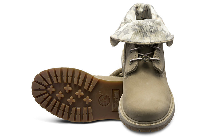 (WMNS) Timberland Roll Top Wide Fit Boots Basic 'Beige White Camouflage' A1URM