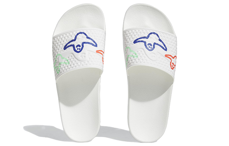 adidas Shmoofoil Slides 'Cloud White Red Pulse Mint' HQ2034