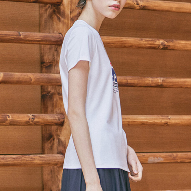 (WMNS) FILA Logo Printing Round-neck Tee White F11W928139F-WT