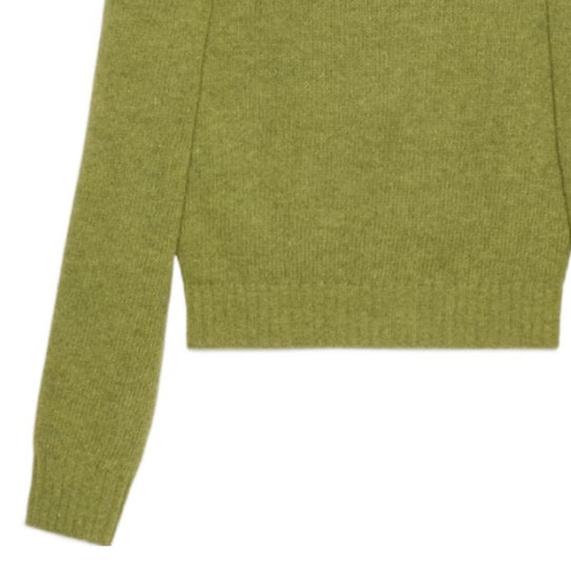 Gucci Logo Embroidery Wool Sweater 'Green' 763365-XKDNV-3553