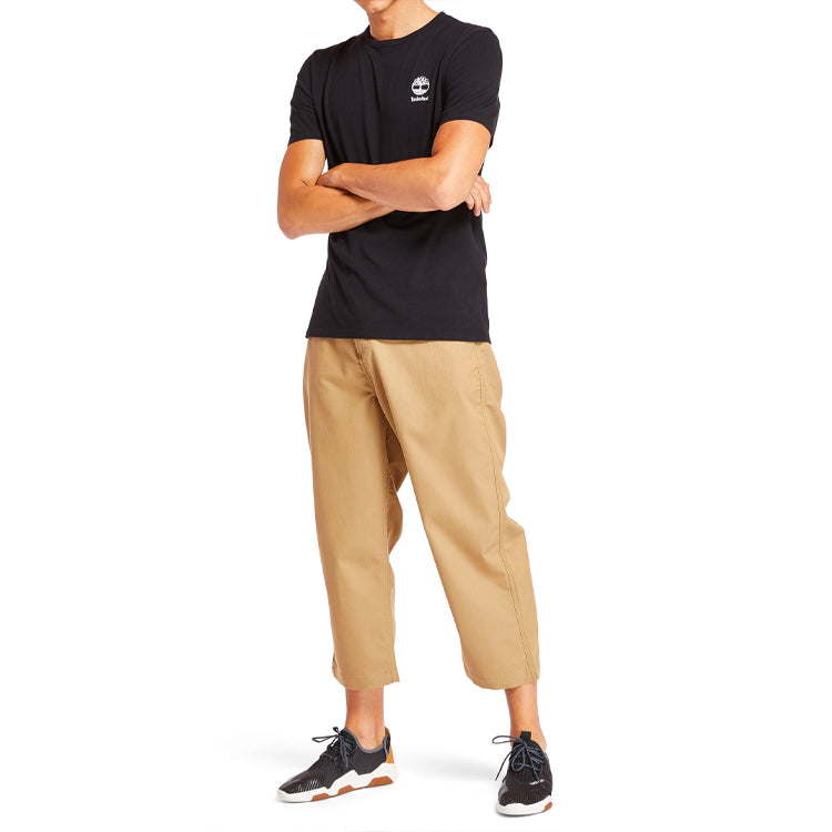 Men's Timberland SS20 Logo Printing Short Sleeve Black A22RP001