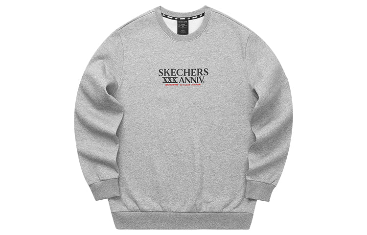 Skechers Graphic Crew Sweater 'White Black Grey' L122U270