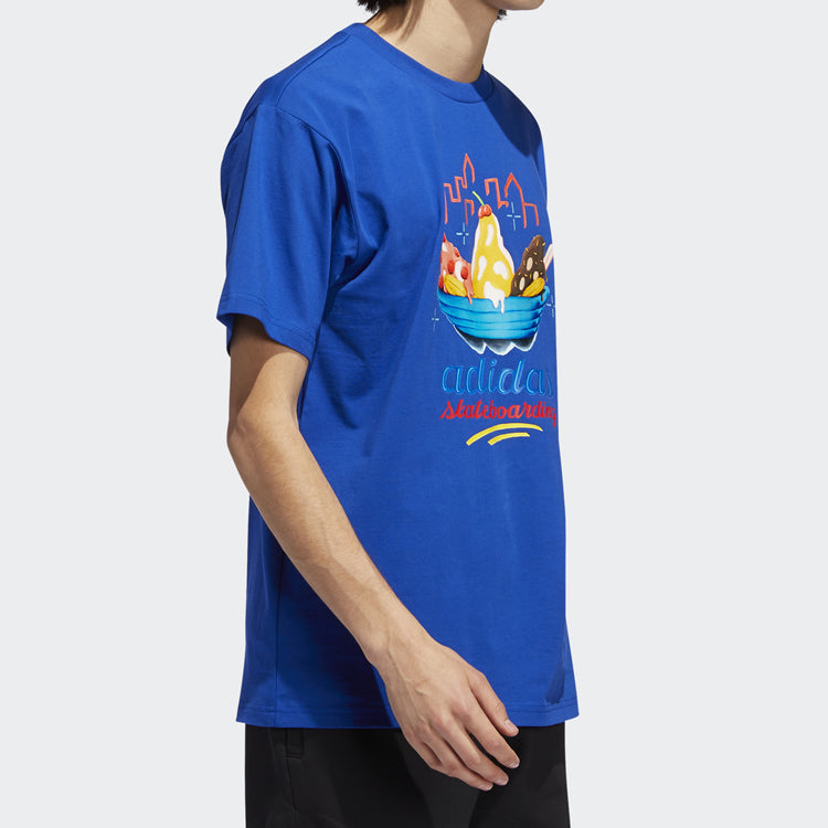 adidas originals Urgello Tee Pullover Round Neck Short Sleeve Blue EC7295
