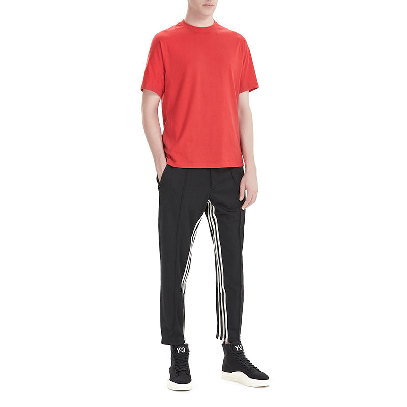 Y-3 Casual Cozy Round Neck Short Sleeve Orange Red T-Shirt FJ0367