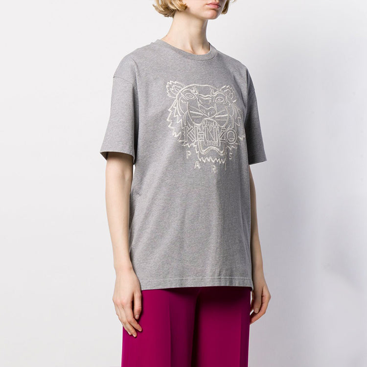 KENZO Large Tiger Head Short Sleeve T-Shirt 'Light Grey' F965TS0984Y5-94