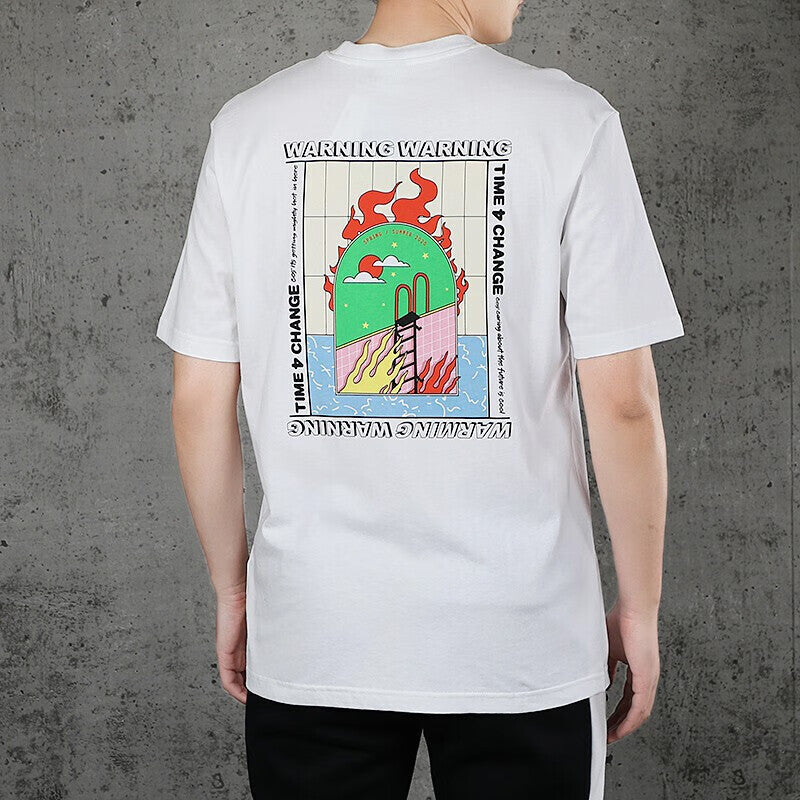 PUMA Back Pattern Printing Short Sleeve White 597337-02