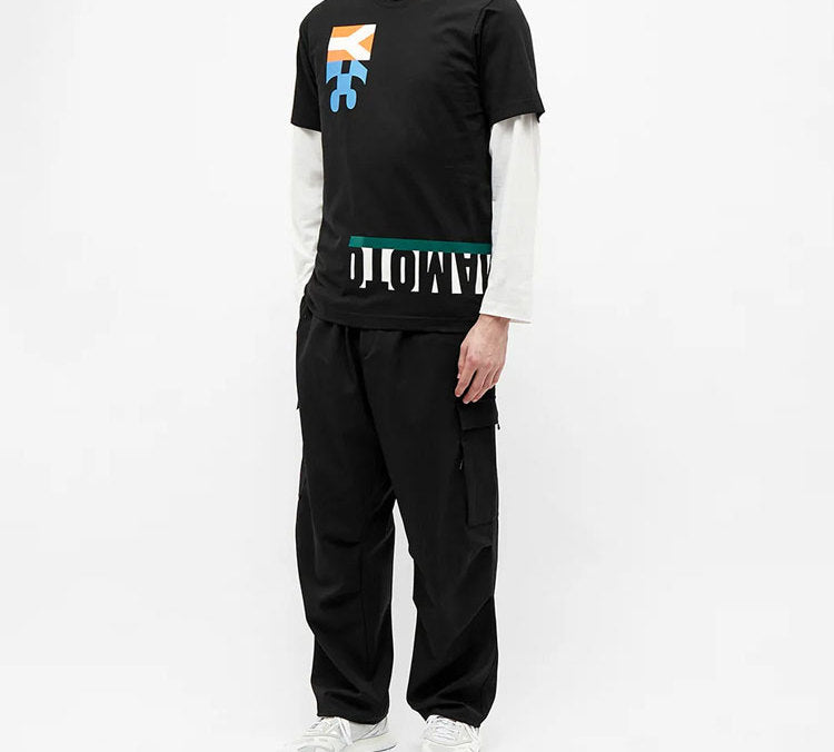 Y-3 Unisex Multi Block Graphic Printing Tee Black FN5727