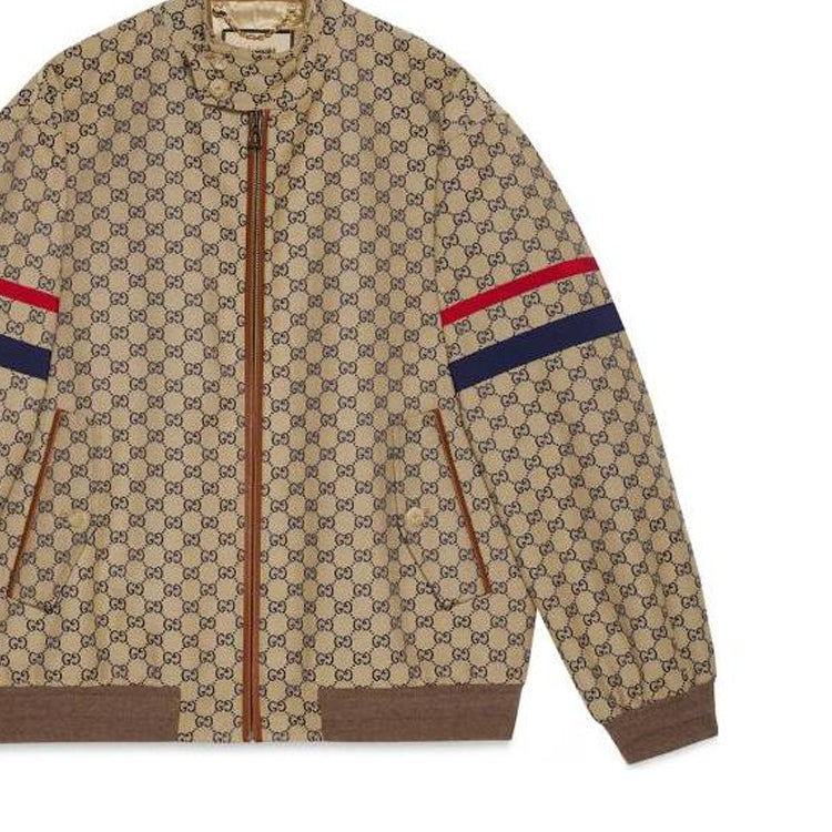 Gucci GG Cotton Canvas Zip Jacket 'Beige Blue' 742835-Z8BJJ-9120