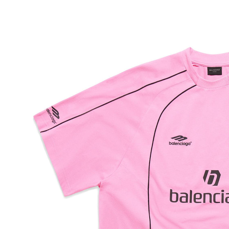 Balenciaga Soccer Series Miami Soccer Oversized T-shirt 'Pink' 777705TPVR71401