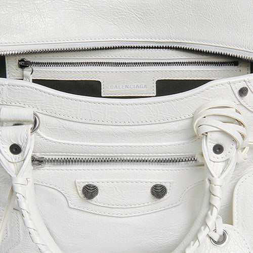 (WMNS) Balenciaga Neo Cagole City Small Handbag 'Optic White' 736046210B09104
