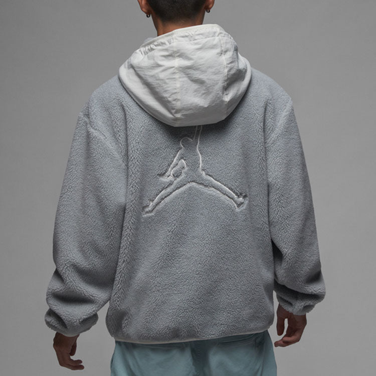 Air Jordan Brand Patch Zipper Hoodie Men's Light Blue FB1908-077