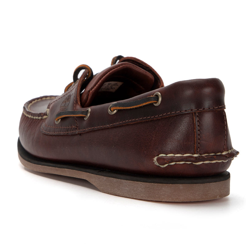 Timberland 3-Eye Lug Handsewn Boat Shoe 'Dark Brown' 25077214