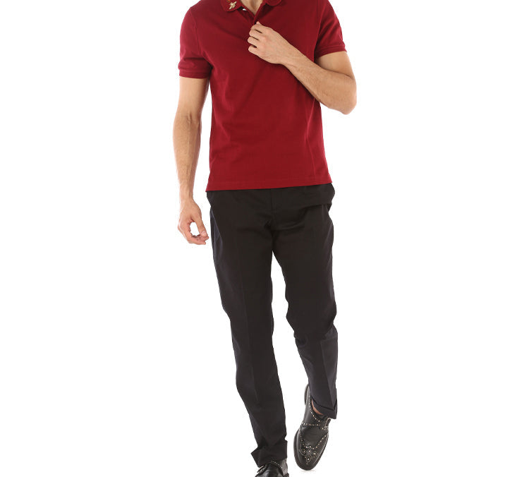 Gucci Coral Snake Embroidered Polo Shirt For Men Red 408323-X7332-6240