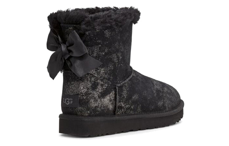 (WMNS) UGG Mini Bailey Bow Glimmer Black 1125795-BLK