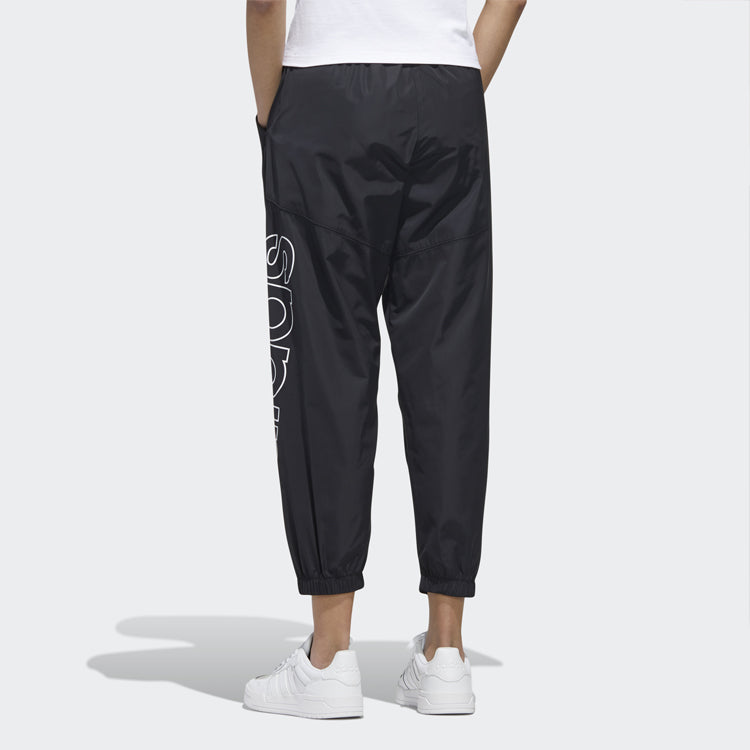(WMNS) adidas neo Brlv Wvn Tp Logo Printing Sweatpants Black GK1497