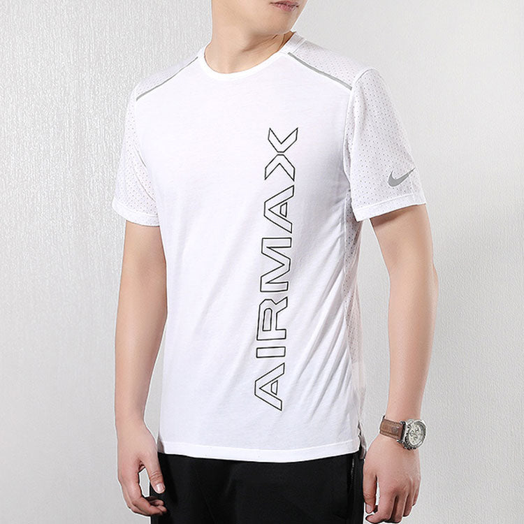 Nike Rise 365 Running Sports Training Round Neck Short Sleeve White AQ9922-100