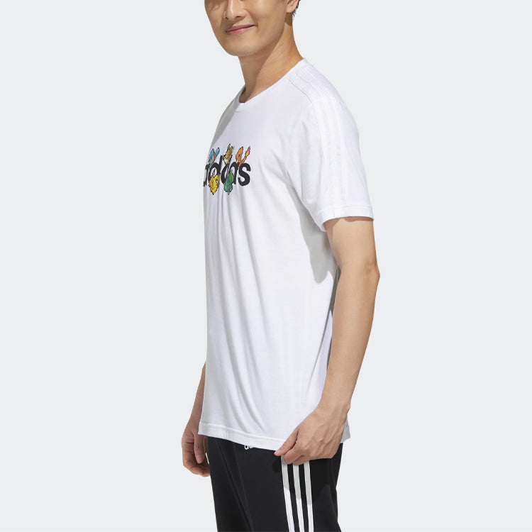 adidas neo x POKEMON Crossover Small Cotton Short Sleeve White FM6030