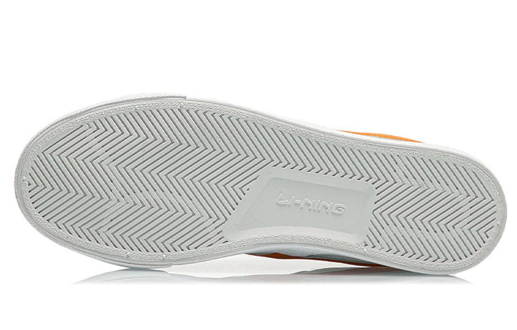 (WMNS) Li-Ning Vintage Skate Shoes 'White Orange' AGCR396-2