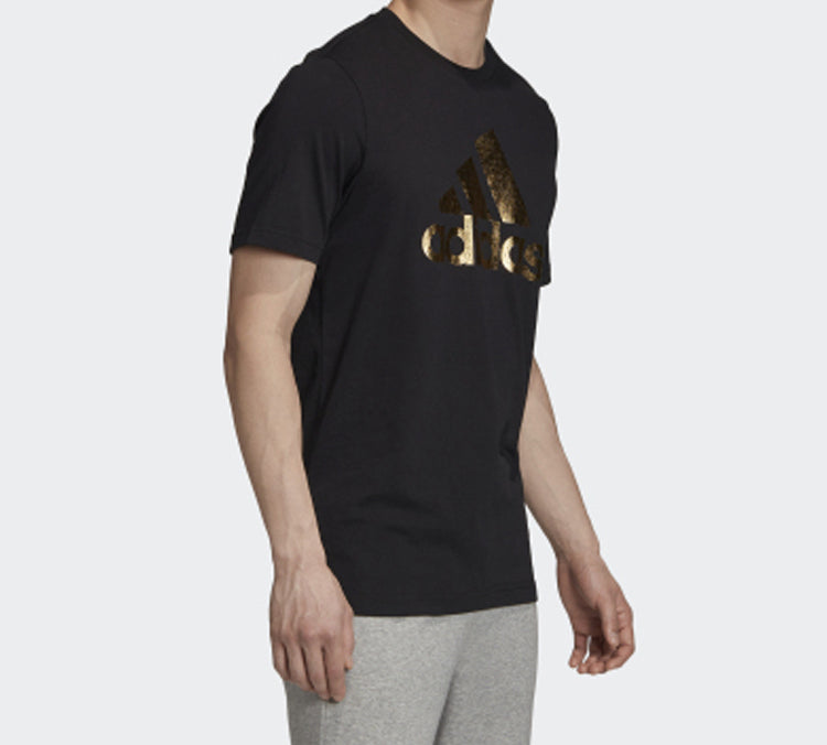 adidas Universal Foil Letter Short-sleeve Tee Men Black GE4688