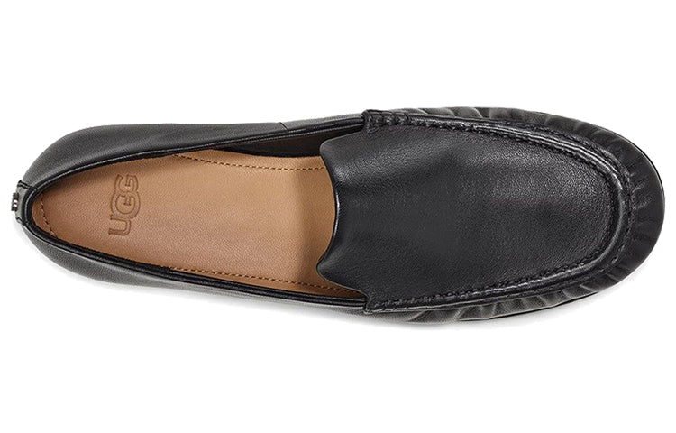 (WMNS) UGG Vivian Leather Loafer 'Black' 1104714-BLK
