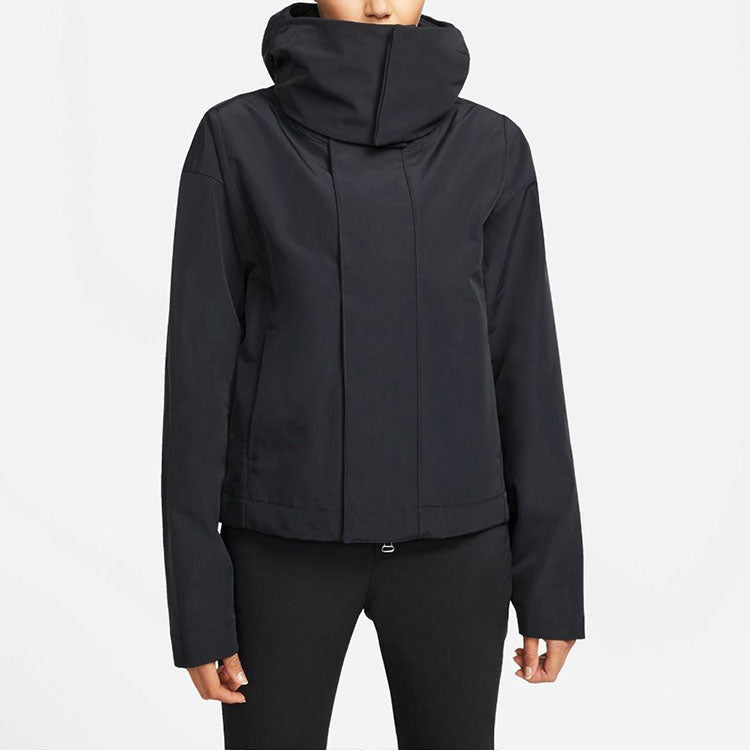 Men's Nike x MMW Crossover Solid Color Short Hooded Jacket Autumn Black DD9430-010