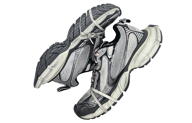 Balenciaga 3XL Sneakers ' Grey, White and Red Mesh and Polyurethane' 734734W3XL51219