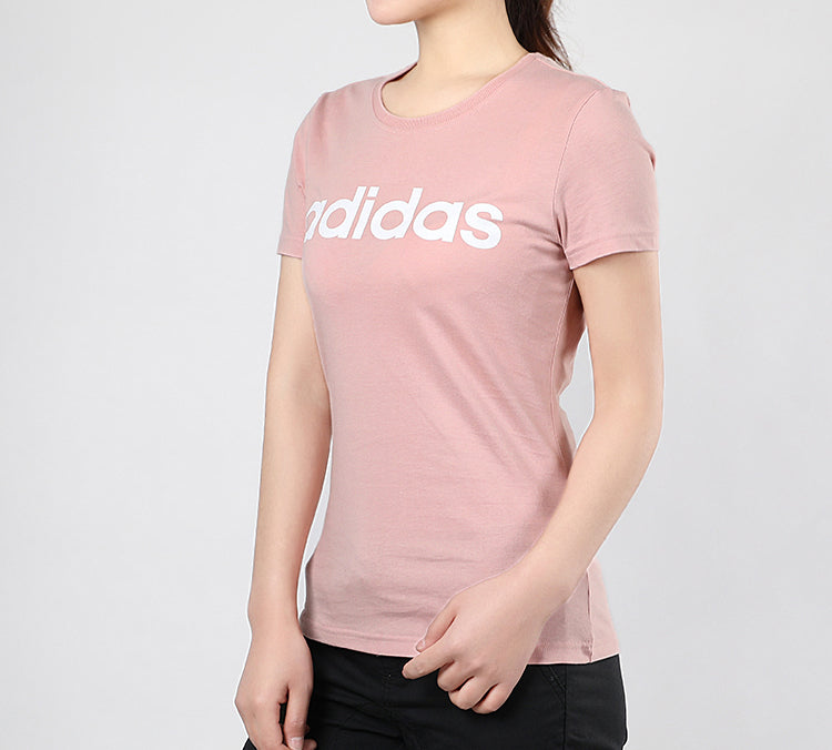 (WMNS) adidas neo Round Neck Sports Short Sleeve Pink FP7875