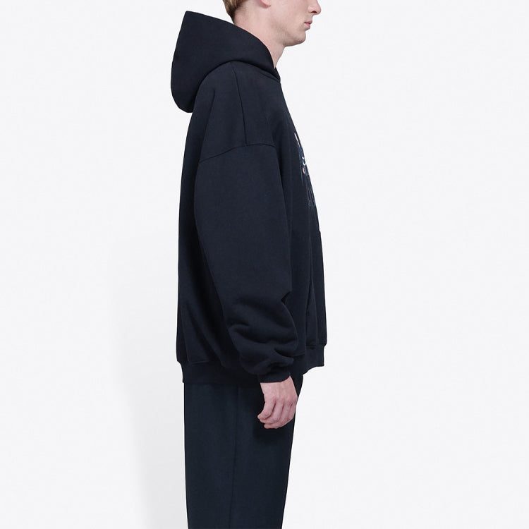 Men's Balenciaga Portrait Logo Printing Black 620973TIVA21000