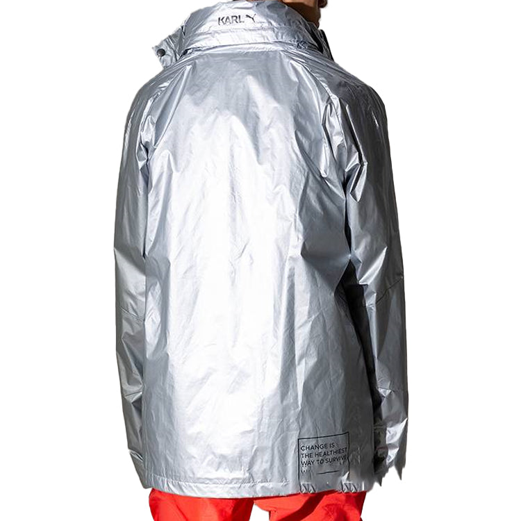 PUMA Silver Zipper Woven Sports Jacket 595679-01