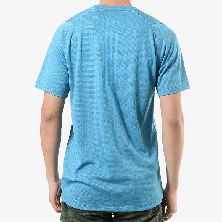 adidas Logo Training Sports Short Sleeve Blue DX0794