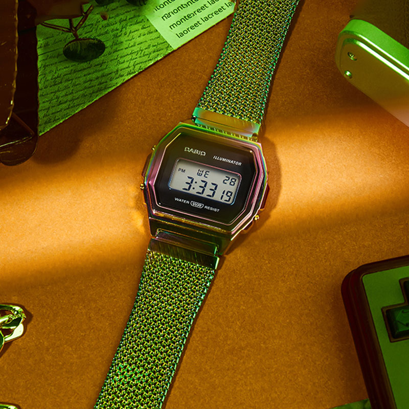CASIO Vintage Premium Digital Watch 'Rainbow' A1000PRW-1PRD
