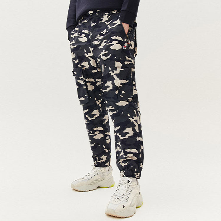 FILA Casual Sports Woven Camouflage Cargo Pants Men's Blue F51M048806F-ZA