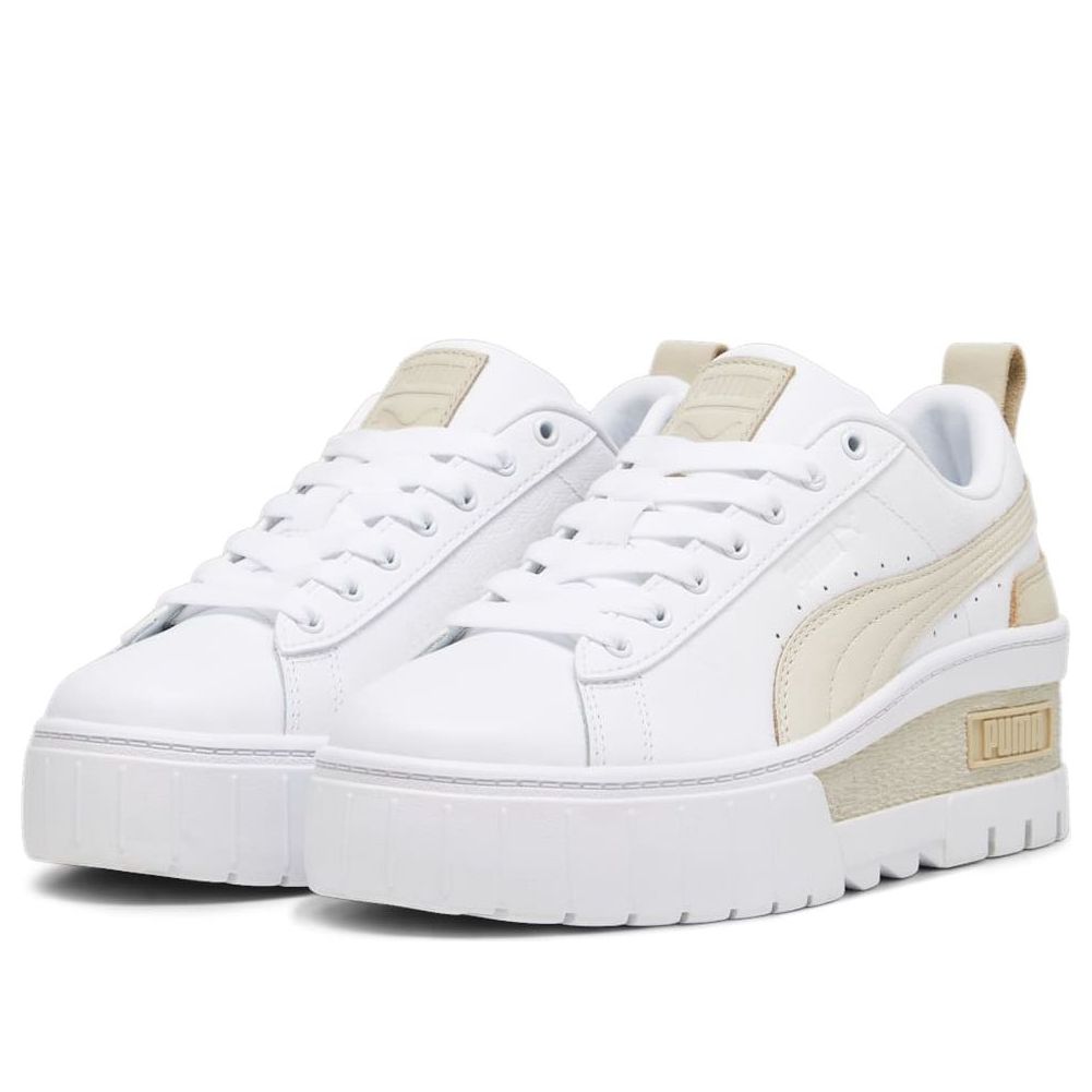 (WMNS) PUMA Mayze Wedge Lux 'White Khaki' 393090-01