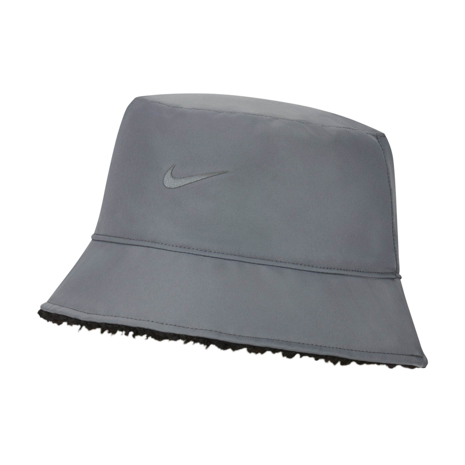 Nike Sportswear Reversible Fleece Bucket Hat 'Black Gray' DV3165-010