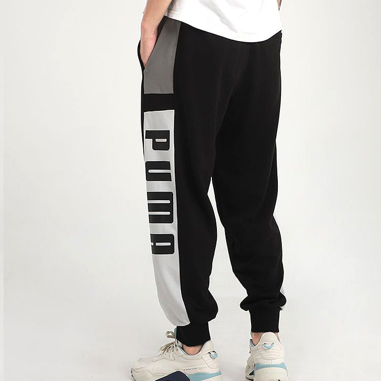 PUMA Retro Block Sweatpant 'Black White Grey' 530714-01