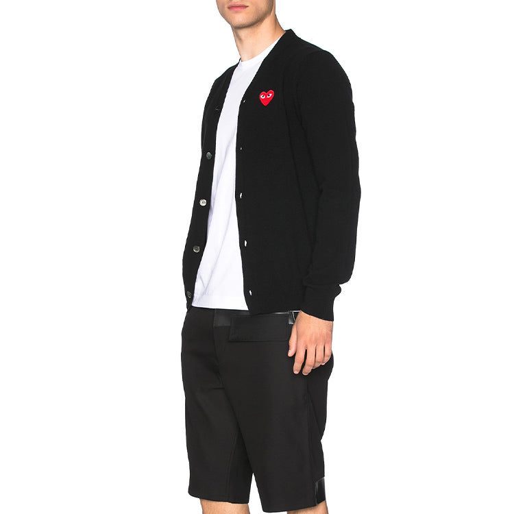 COMME des GARCONS PLAY Cardigan Red Emblem 'Black' AZ-N008-051-1