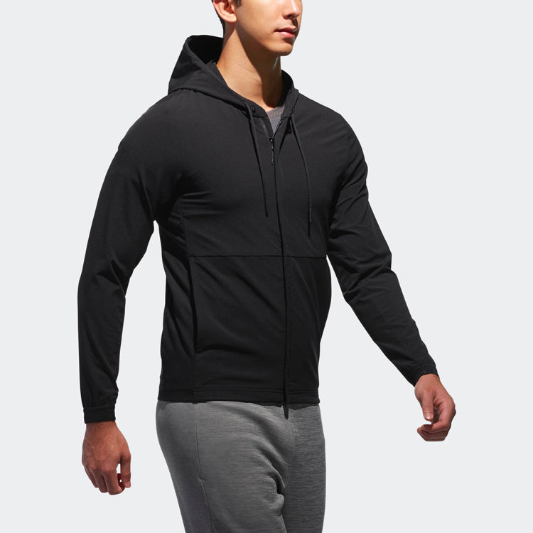 adidas Wo Woven Jk Sports Hooded Jacket Black CV5342